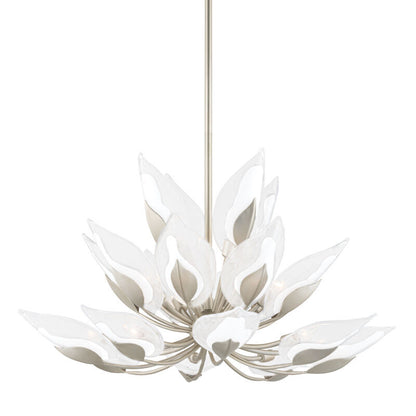 Hudson Valley Lighting Blossom Chandelier in Silver Leaf 4840-SL