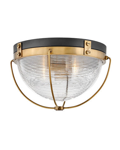 Hinkley Lighting Crew Medium Flush Mount Heritage Brass 4841HB