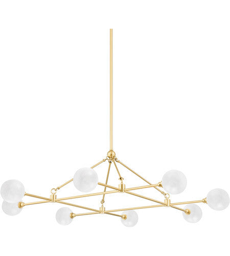 Hudson Valley Lighting Andrews 8 Light Chandelier in Aged Brass 4846-AGB