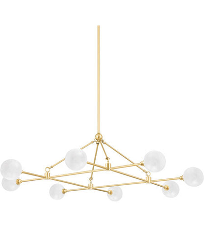 Hudson Valley Lighting Andrews 8 Light Chandelier in Aged Brass 4846-AGB