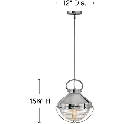 Hinkley Lighting Crew Small Pendant Polished Nickel 4847PN