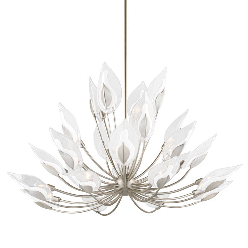 Hudson Valley Lighting Blossom Chandelier in Silver Leaf 4856-SL