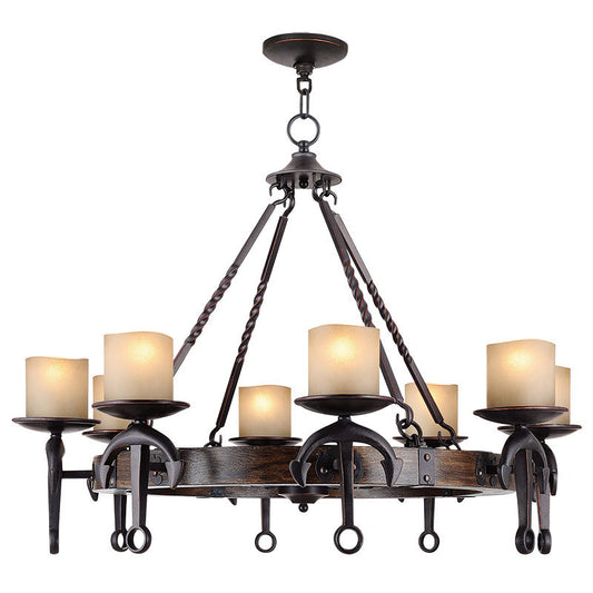 Livex Lighting Cape May Collection 8 Light Olde Bronze Chandelier in Olde Bronze 4868-67