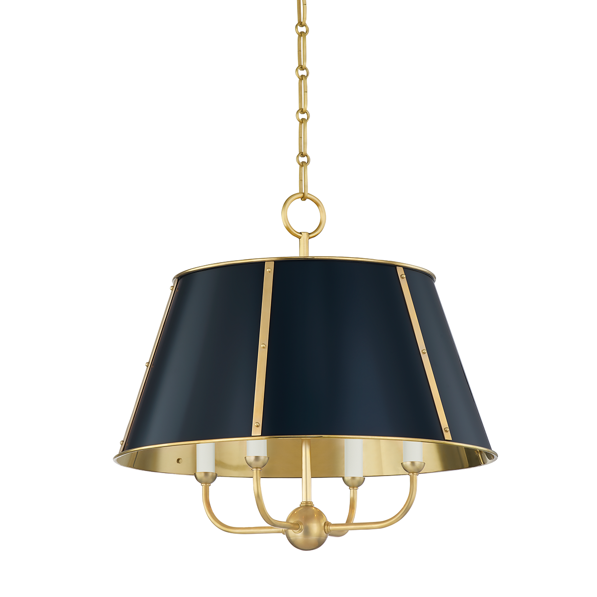 Hudson Valley Lighting Cambridge Chandelier in Aged Brass/darkest Blue MDS120-AGB/DBL