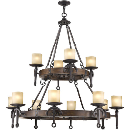 Livex Lighting Cape May Collection 12 Light Olde Bronze Chandelier in Olde Bronze 4869-67