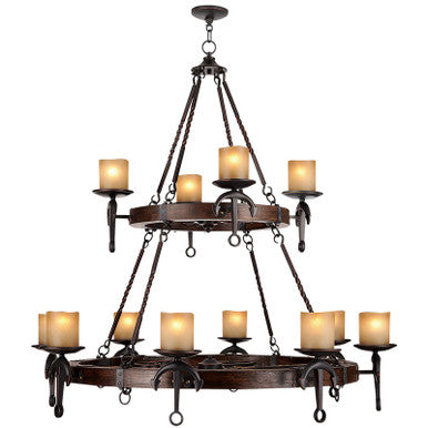 Livex Lighting Cape May Collection 12 Light Olde Bronze Chandelier in Olde Bronze 4869-67