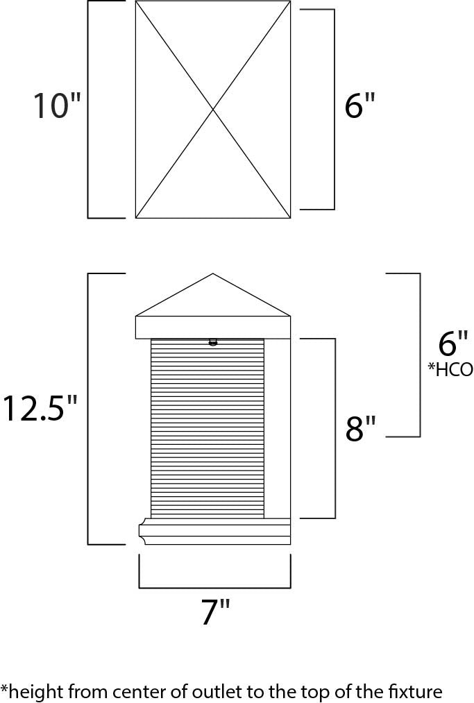 Maxim Triumph VX 1-Light Outdoor Wall Lantern in Earth Tone 48733CLET