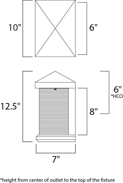 Maxim Triumph VX 1-Light Outdoor Wall Lantern in Earth Tone 48733CLET