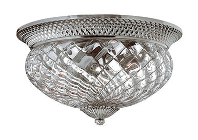 Hinkley Lighting Plantation Medium Flush Mount Polished Antique Nickel 4881PL