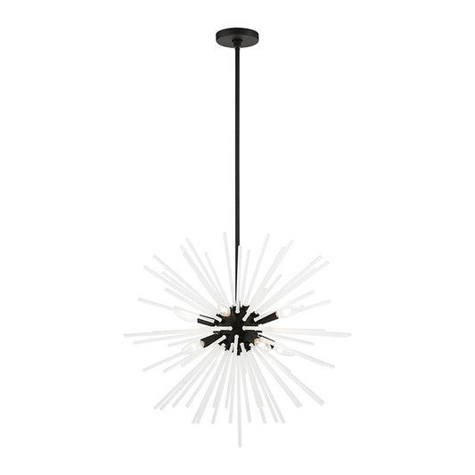 Livex Lighting Uptown Collection  8 Light Black Pendant Chandelier in Black 48826-04