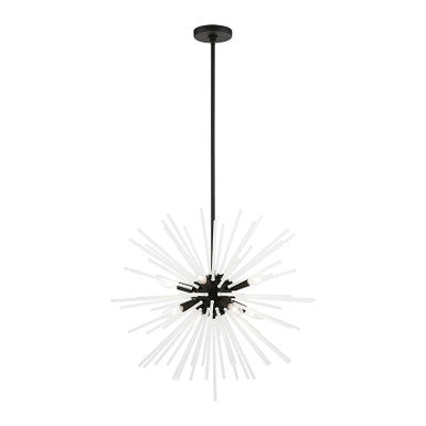 Livex Lighting Uptown Collection  8 Light Black Pendant Chandelier in Black 48826-04