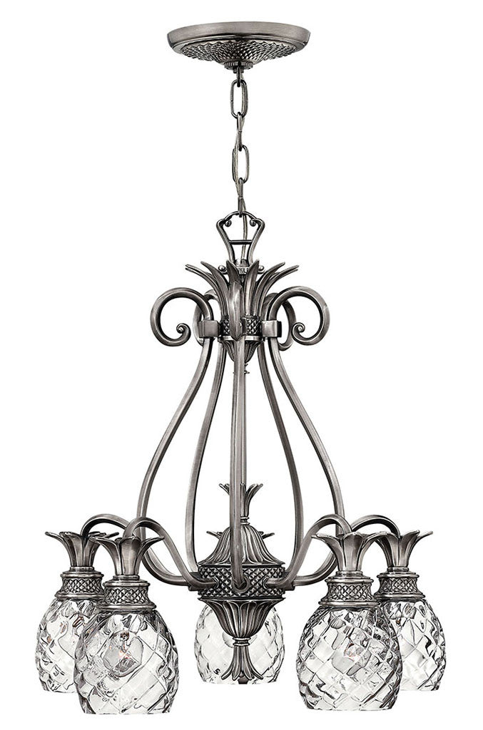 Hinkley Lighting Plantation Medium Single Tier Polished Antique Nickel 4885PL