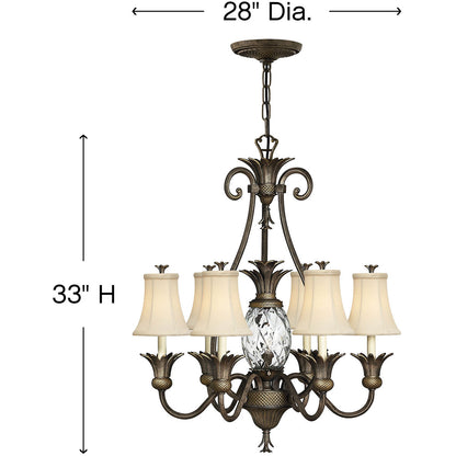 Hinkley Lighting Plantation Large Single Tier Pearl Bronze 4886PZ