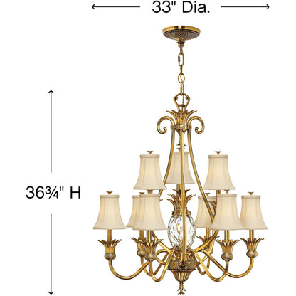 Hinkley Lighting Plantation Large Two Tier Burnished Brass 4887BB