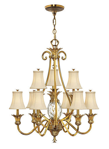 Hinkley Lighting Plantation Large Two Tier Burnished Brass 4887BB