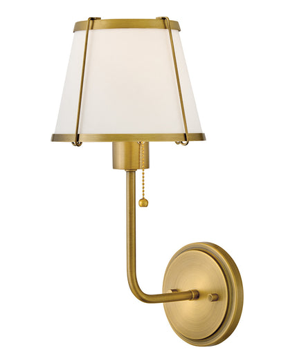 Hinkley Lighting Clarke Medium Single Light Sconce in Lacquered Dark Brass 4890LDB-OW