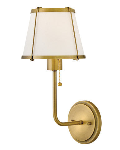 Hinkley Lighting Clarke Medium Single Light Sconce in Lacquered Dark Brass 4890LDB-OW