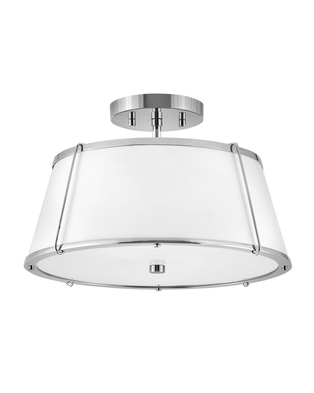 Hinkley Lighting Clarke Medium Semi-Flush Mount Polished Nickel 4893PN