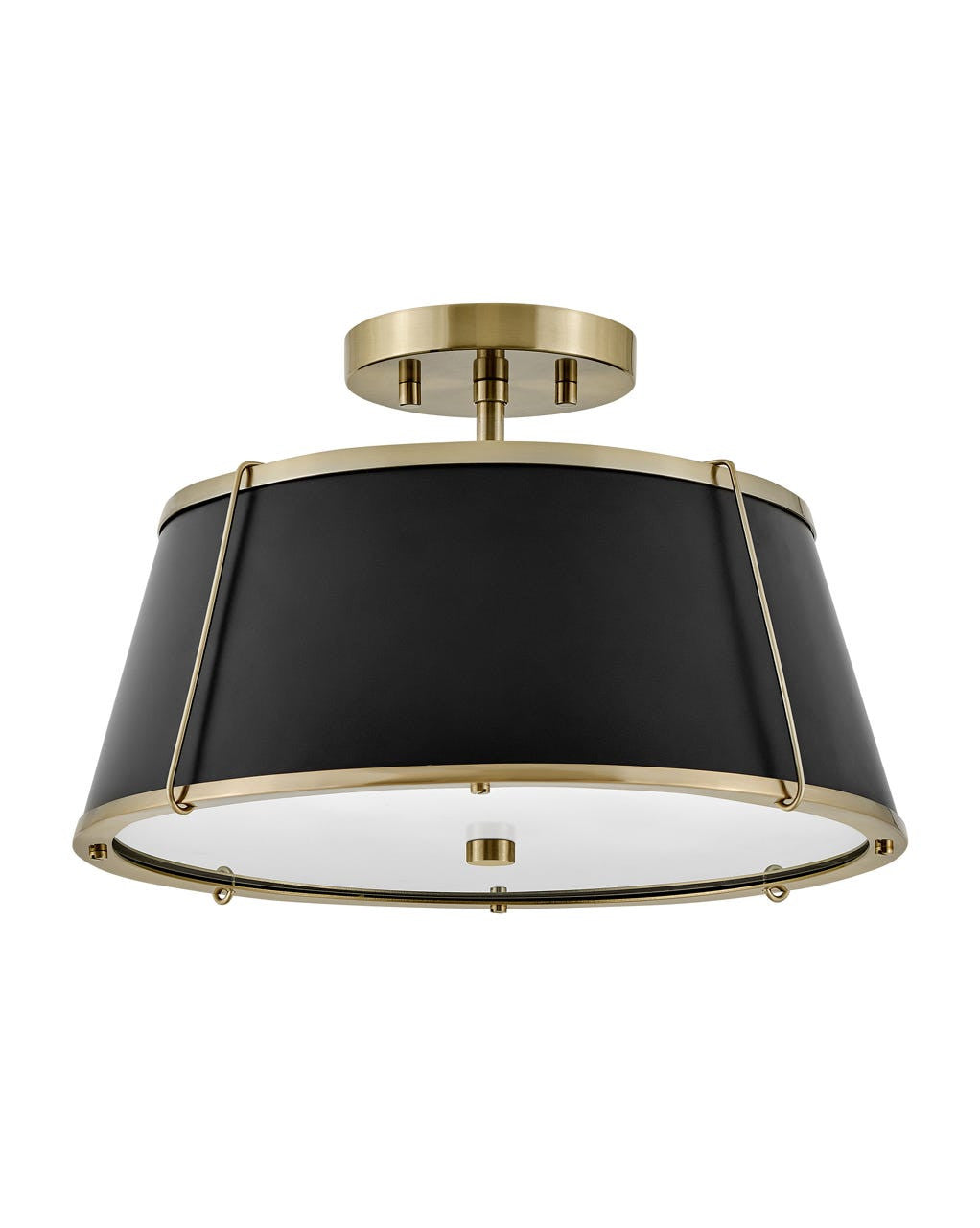 Hinkley Lighting Clarke Medium Semi-Flush Mount Warm Brass 4893WS