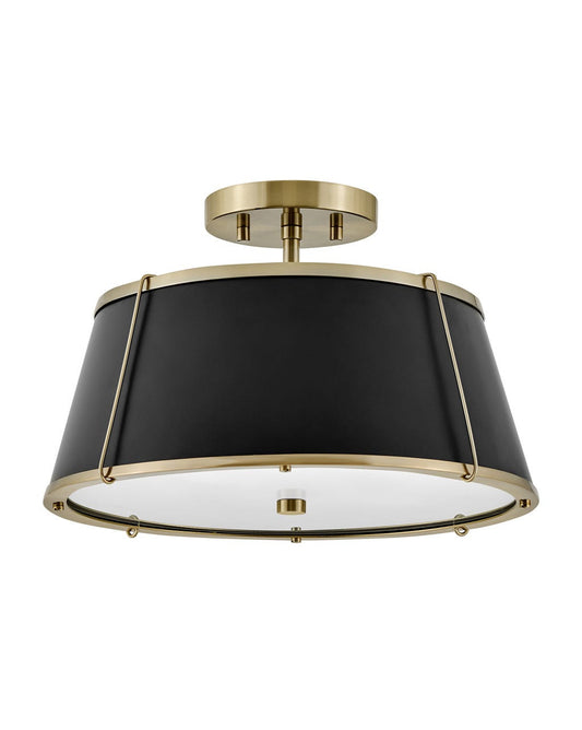 Hinkley Lighting Clarke Medium Semi-Flush Mount Warm Brass 4893WS