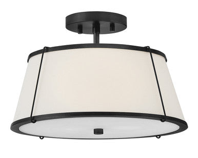 Hinkley Lighting Clarke Medium Semi-Flush Mount in Black 4893BK