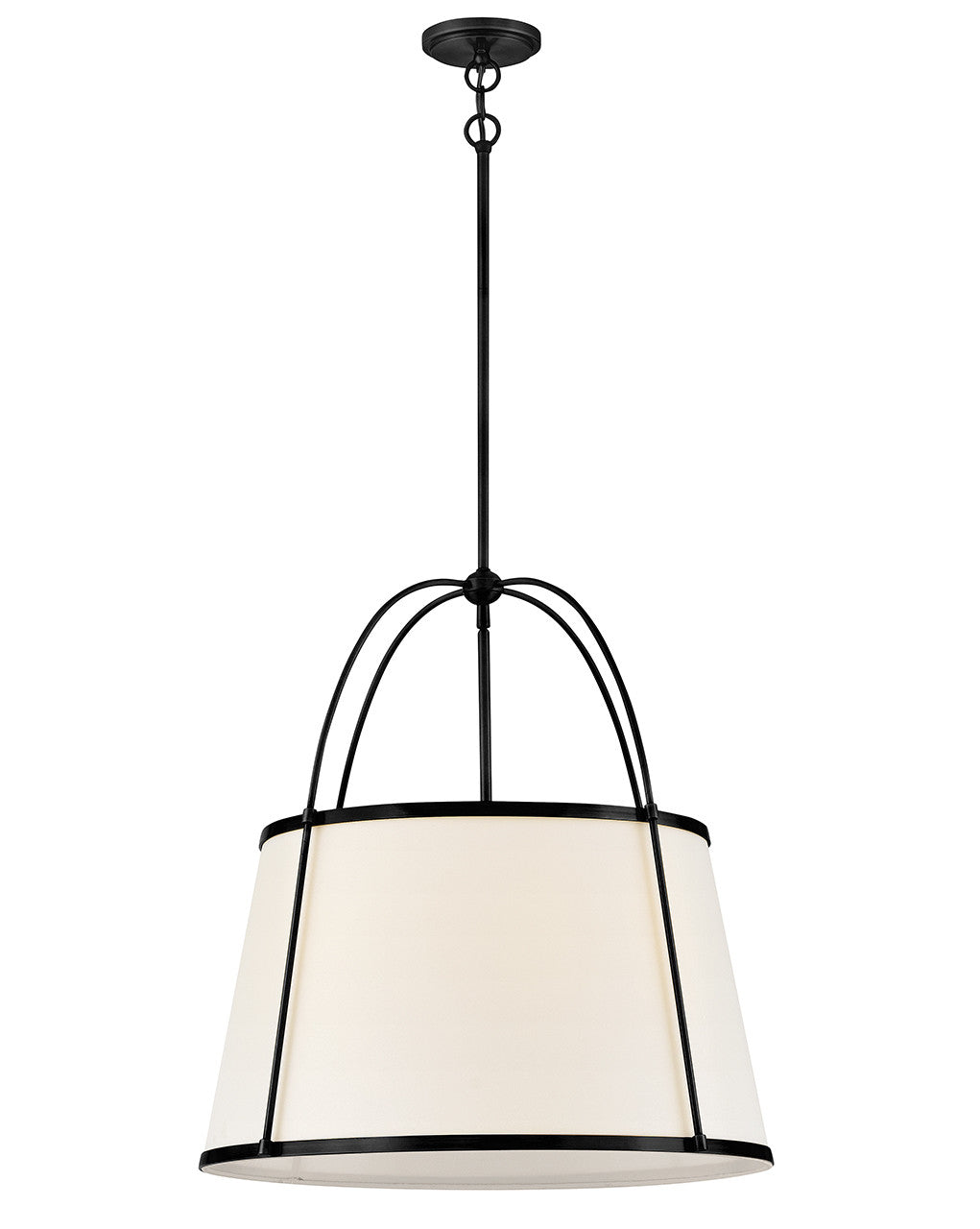 Hinkley Lighting Clarke Medium Drum Chandelier in Black 4895BK