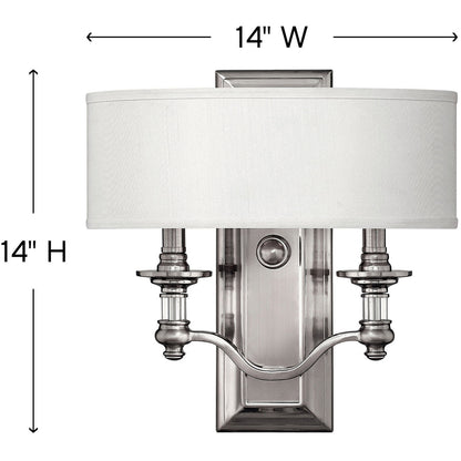 Hinkley Lighting Sussex Two Light Sconce Brushed Nickel 4900BN