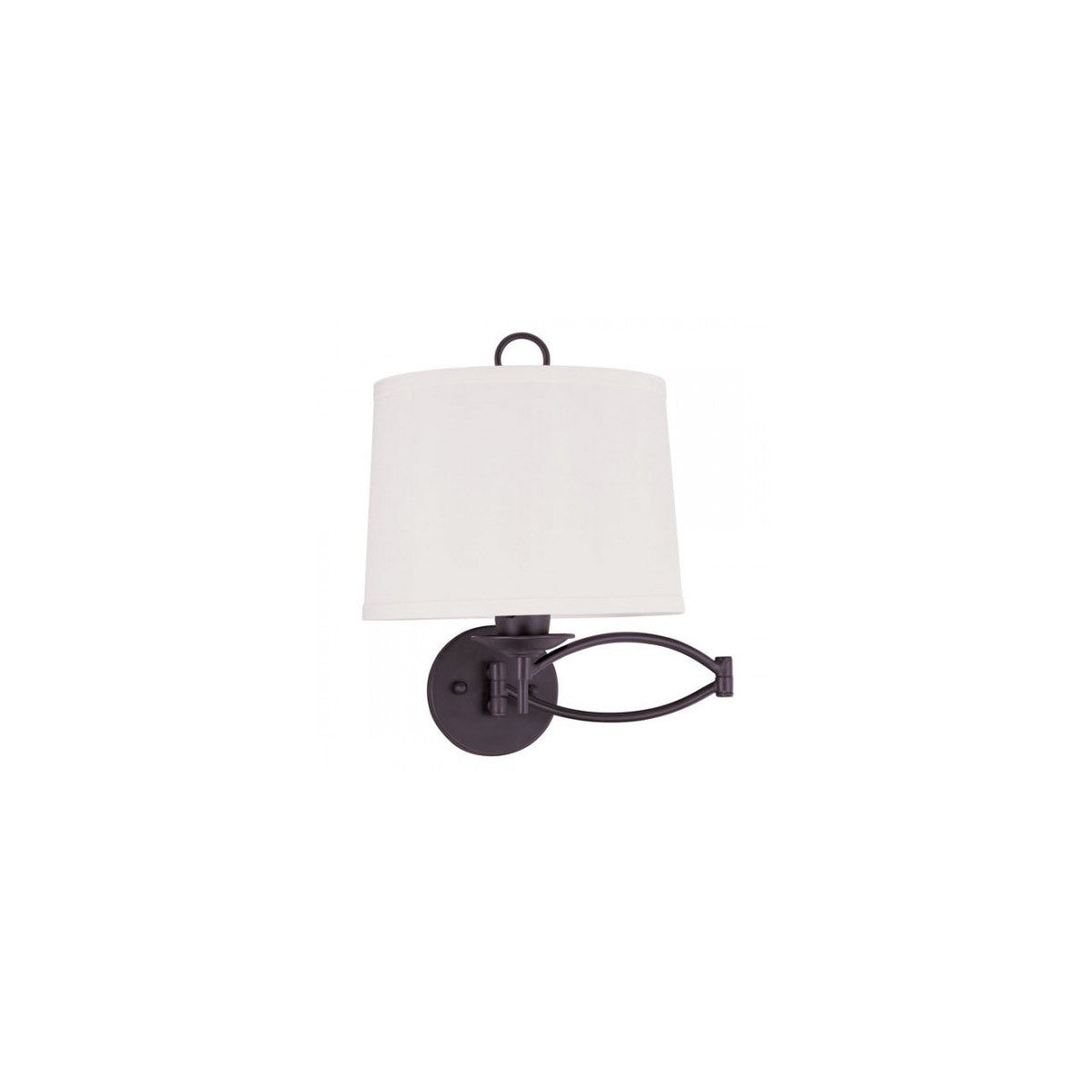 Livex Lighting Swing Arm Wall Lamps Collection 1 Light Bronze Swing Arm Wall Lamp in Bronze 4903-07