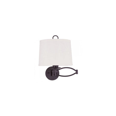 Livex Lighting Swing Arm Wall Lamps Collection 1 Light Bronze Swing Arm Wall Lamp in Bronze 4903-07