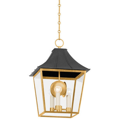 Hudson Valley Lighting Staatsburg Lantern in Vintage Gold Lead/ Graphite 4903-VGL/GRA