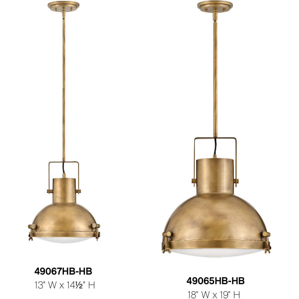 Hinkley Lighting Nautique Large Pendant Heritage Brass 49065HB-HB