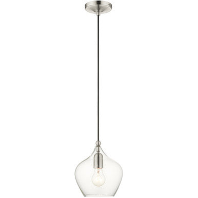 Livex Lighting Pendants Collection 1 Lt Brushed Nickel Mini Pendant in Brushed Nickel 49088-91