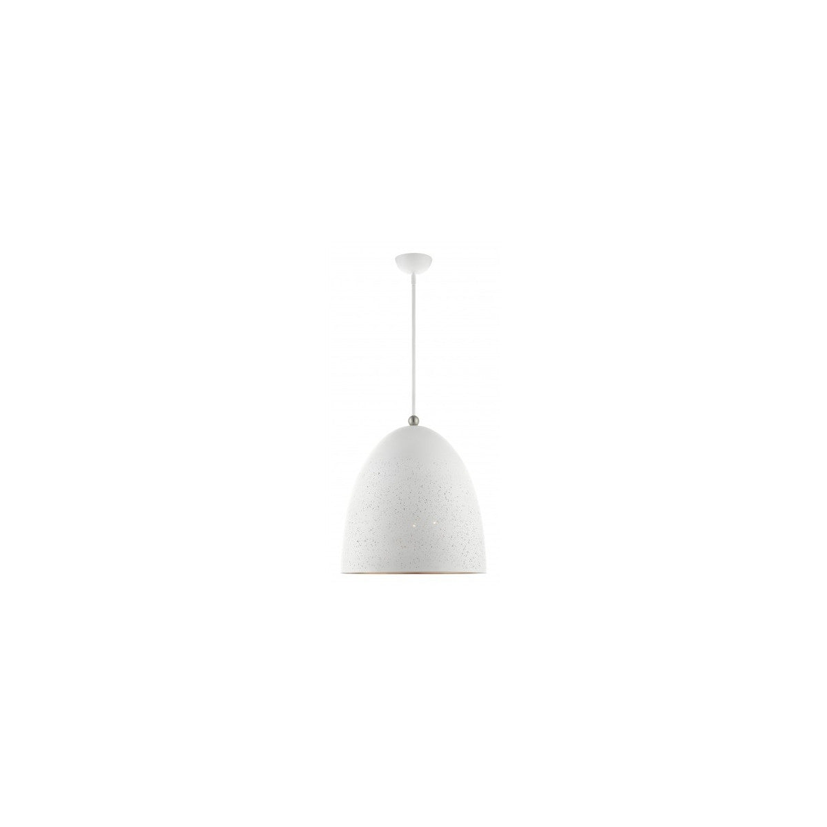 Livex Lighting Arlington Collection 3 Lt White Pendant  in White with Brushed Nickel Accents 49110-03