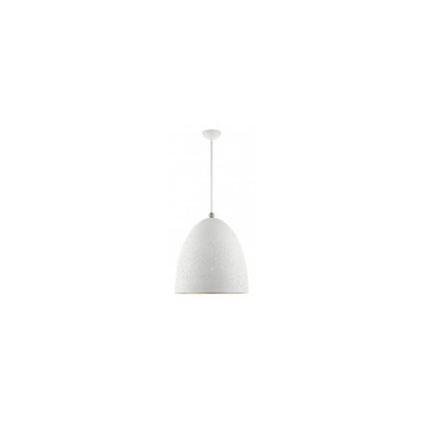 Livex Lighting Arlington Collection 3 Lt White Pendant  in White with Brushed Nickel Accents 49110-03