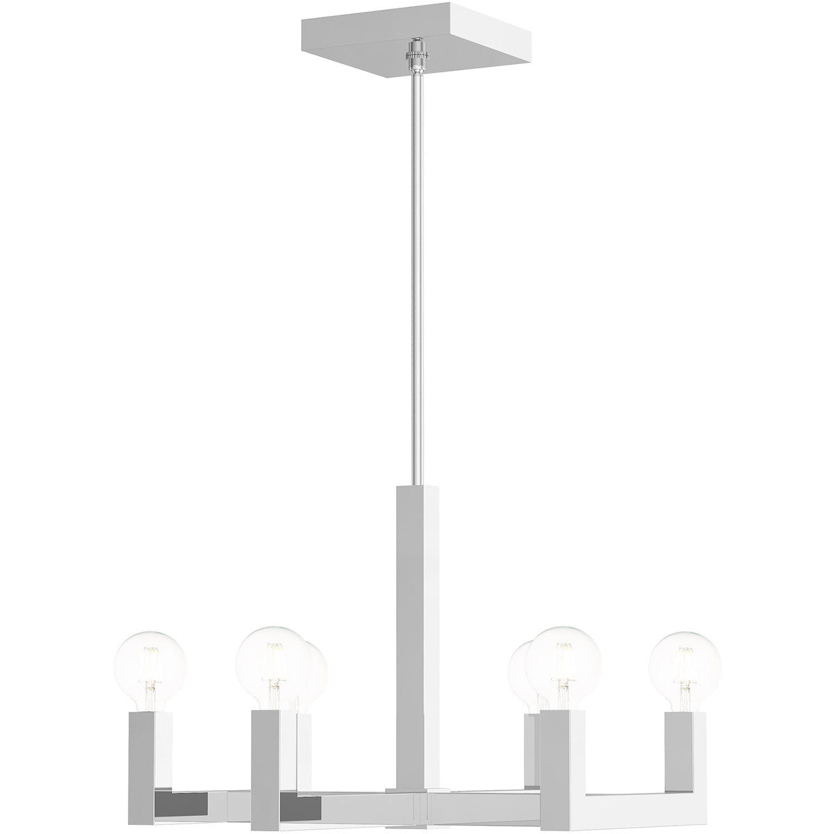 Livex Lighting Solna Collection 6 Lt Polished Chrome Chandelier  in Polished Chrome  49216-05