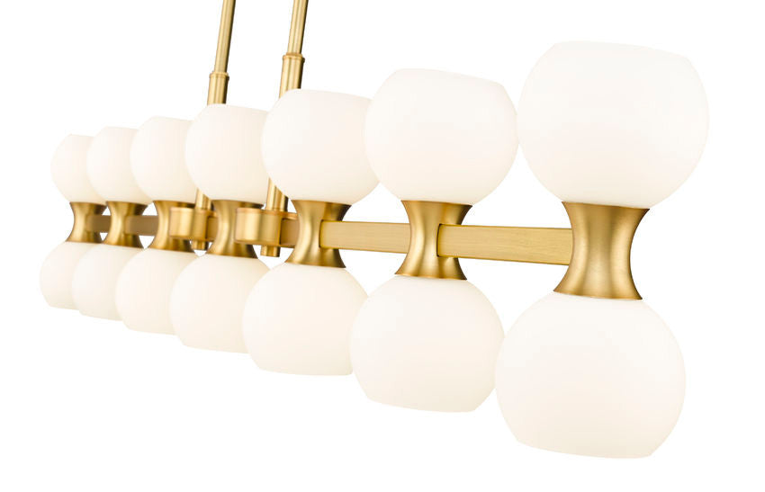 Z-Lite Artemis 14 Light Linear Chandelier in Modern Gold 494-14L-MGLD