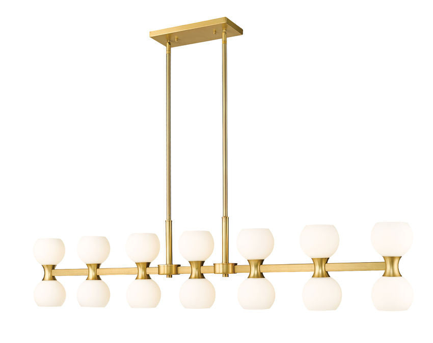 Z-Lite Artemis 14 Light Linear Chandelier in Modern Gold 494-14L-MGLD