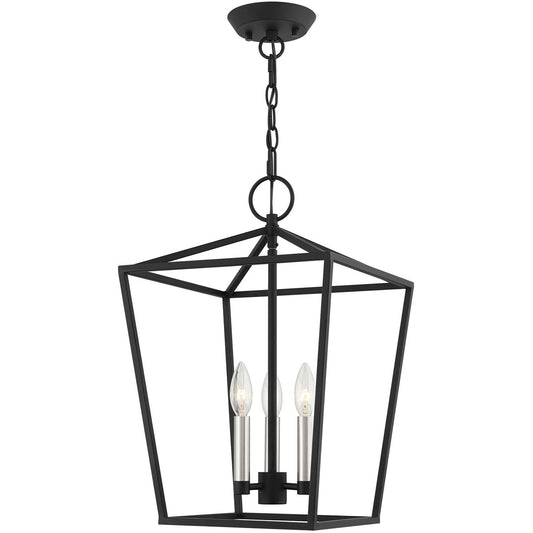 Livex Lighting Devonshire Collection 3 Lt Black Convertible Lantern  in Black 49433-04