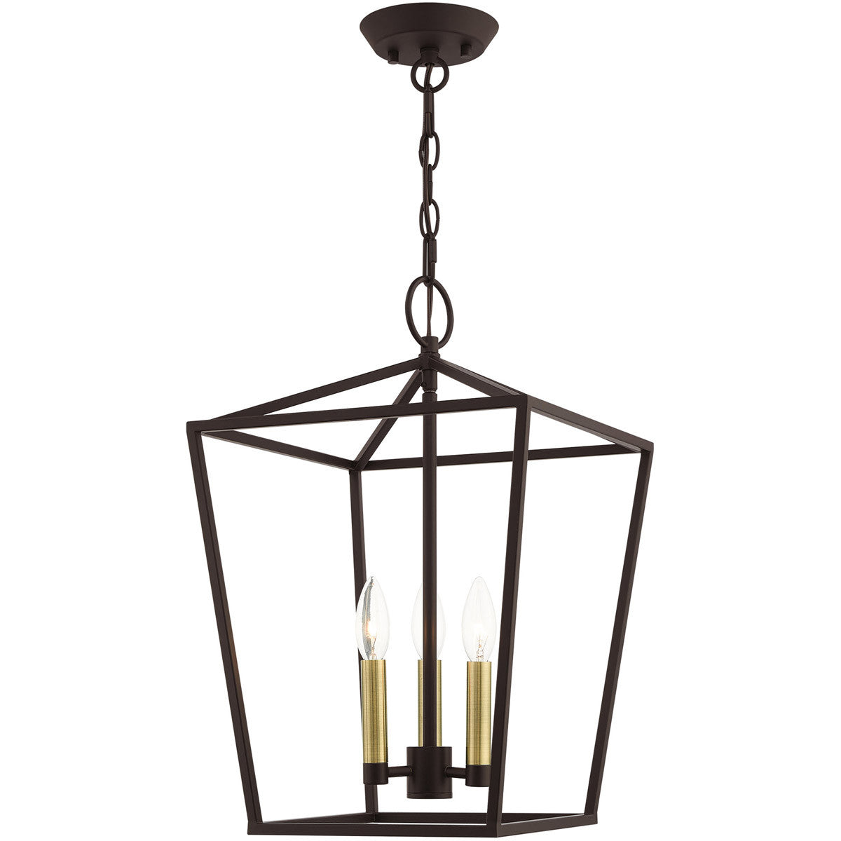 Livex Lighting Devonshire Collection 3 Lt Bronze Convertible Lantern  in Bronze 49433-07