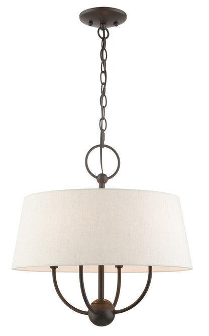 Livex Lighting Cartwright Collection  4 Light English BronzePendant Chandelier in English Bronze  49444-92