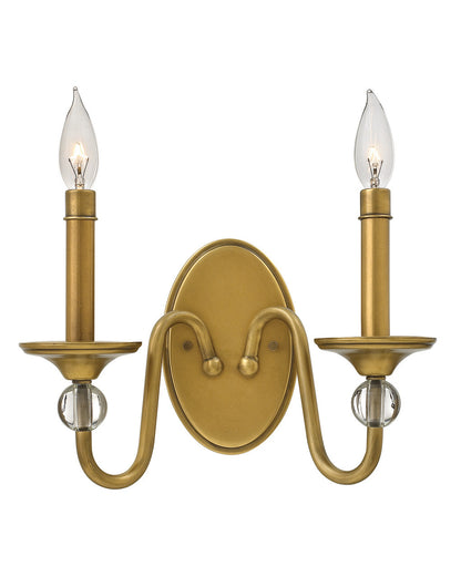 Hinkley Lighting Eleanor Two Light Sconce Heritage Brass 4952HB