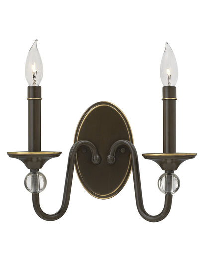 Hinkley Lighting Eleanor Two Light Sconce Light Oiled Bronze 4952LZ