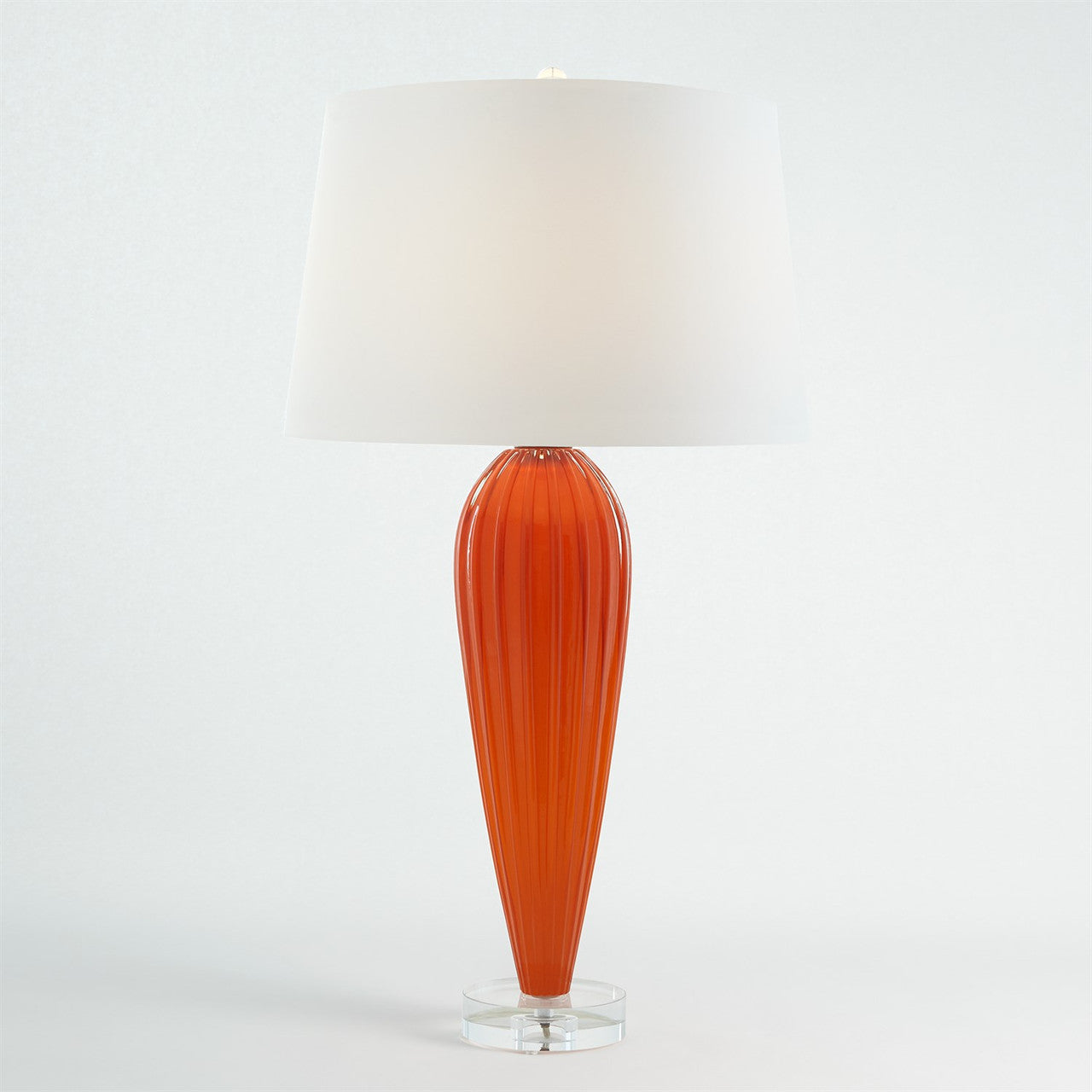 Global Views Teardrop Glass Lamp in Orange 8.82852