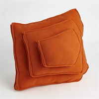 Global Views Rock Pillow-Orange-Trapezoid Shape JG9.90012