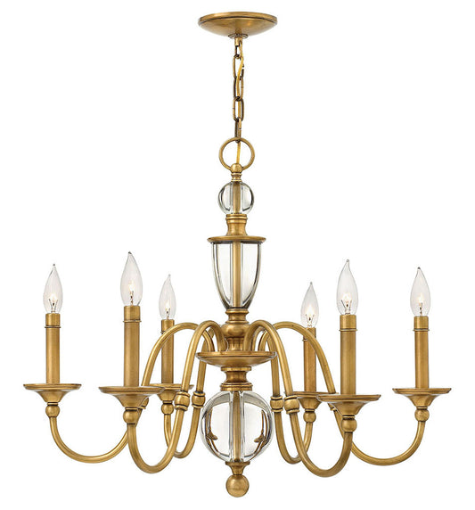 Hinkley Lighting Eleanor Small Single Tier Heritage Brass 4956HB