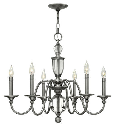 Hinkley Lighting Eleanor Small Single Tier Polished Antique Nickel 4956PL