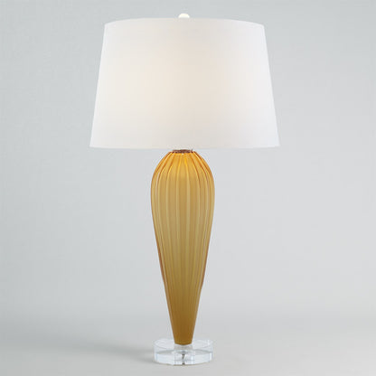 Global Views Teardrop Glass Lamp in Amber 8.82855