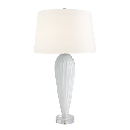 Global Views Teardrop Glass Lamp in White 8.82853