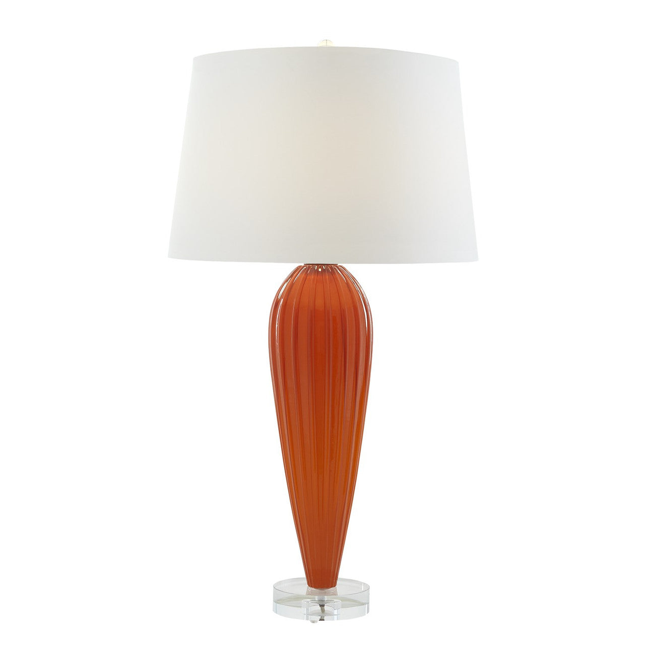 Global Views Teardrop Glass Lamp in Orange 8.82852