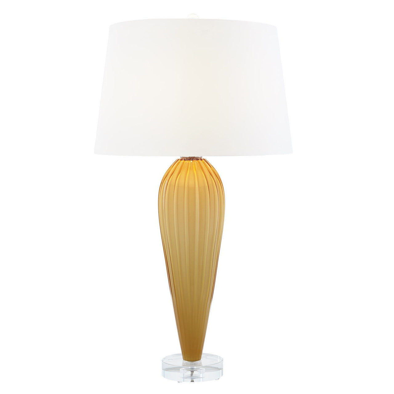 Global Views Teardrop Glass Lamp in Amber 8.82855